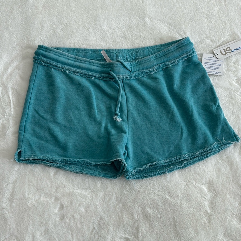 Raw Hem Fleece Jersey Shorts NWT